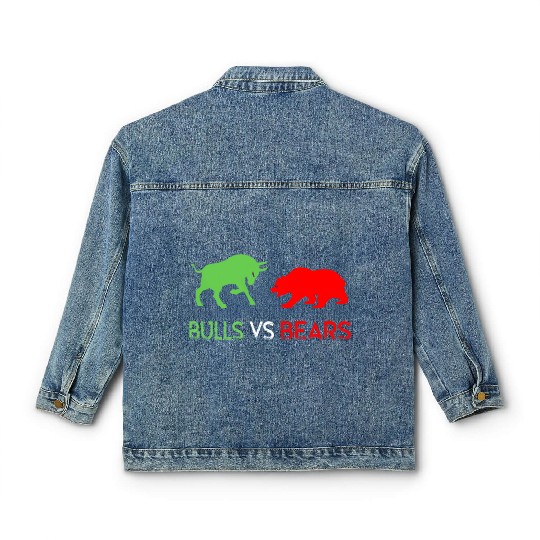 Stock Market trader/FOREX TRADER: Bulls vs. Bears Classic Women's Denim Jackets