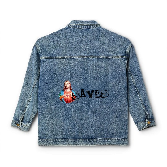 JESUS SAVES | Jesus Christ | Jesus Christus Classic Women's Denim Jackets