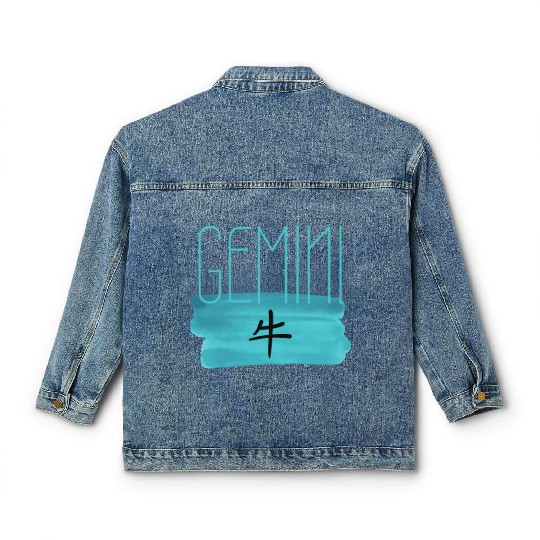 GEMINI OX AESTHETIC ZODIAC Classic Women's Denim Jackets