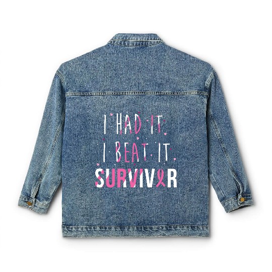 Breast Cancer Survivor I Had It I Beat It Classic Women's Denim Jackets