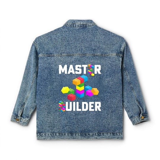 Master Builder Building Blocks Brick Builders Toys Classic Women's Denim Jackets