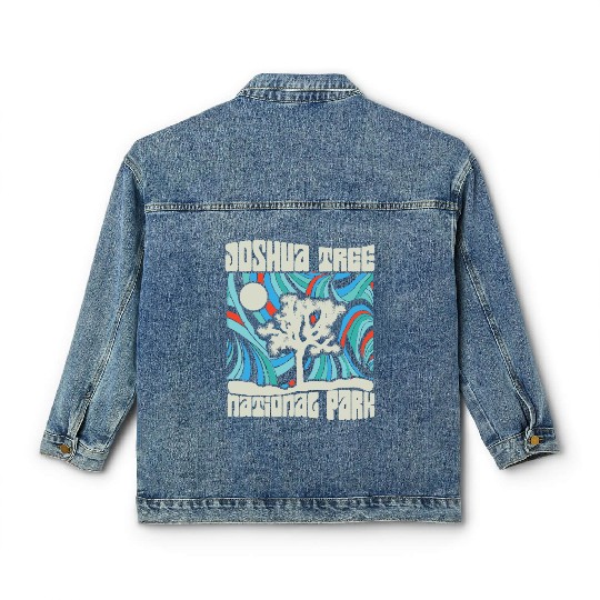 Joshua Tree National Park Retro Psychedelic 60S Ho Classic Women's Denim Jackets