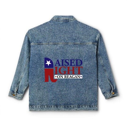Raised Right On Reagan 80'S Nostalgia Classic Women's Denim Jackets