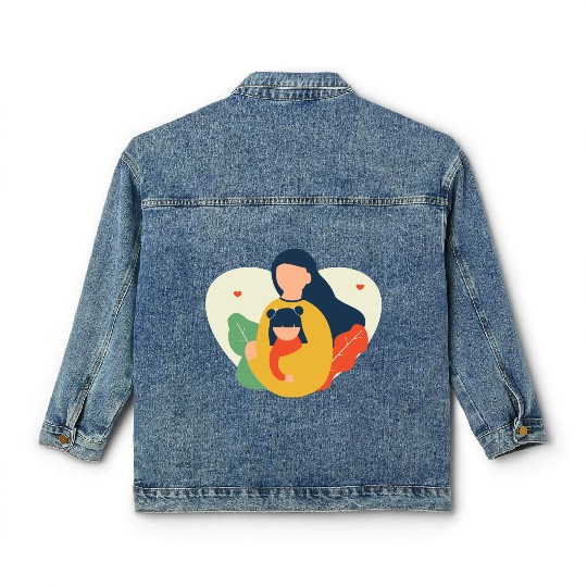 I Love You, Mama & Baby Classic Women's Denim Jackets, Mommy and Me Classic Women's Denim Jackets