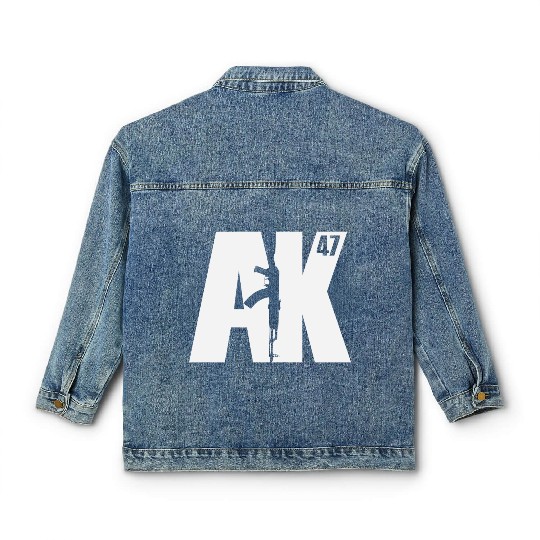 Ak-47 Soviet Kalashnikov Pro Second Amendment Classic Women's Denim Jackets
