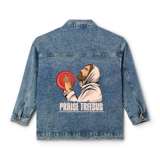 Flying Disc Sport Pun for a Disc Golf Coach Classic Women's Denim Jackets