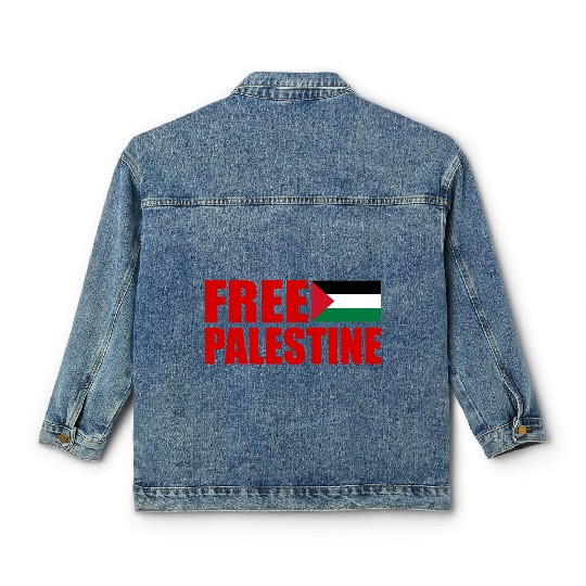 Free palestine Classic Women's Denim Jackets