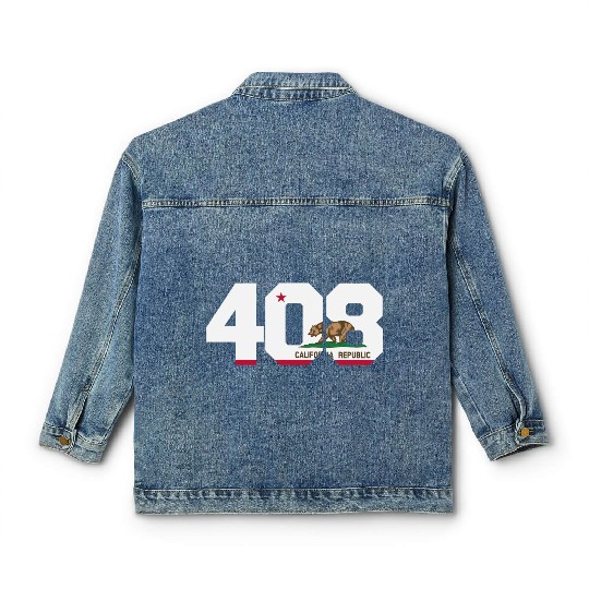 Area Code 408 San Jose California Classic Women's Denim Jackets