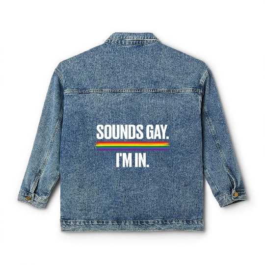 Gay Couple Homosexual LGBTQ Queer Pride Classic Women's Denim Jackets