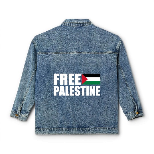 Free palestine Classic Women's Denim Jackets