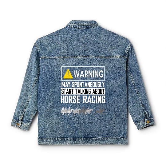 Horse Racing Drinking Derby Barrel Racing Classic Women's Denim Jackets