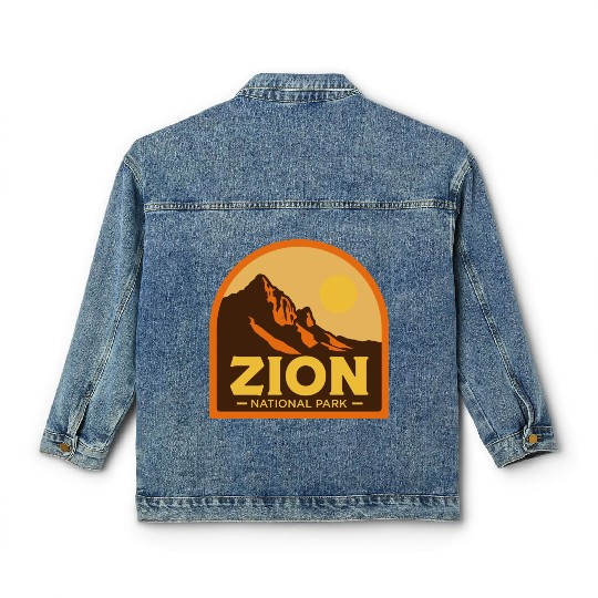 zion national park Classic Women's Denim Jackets