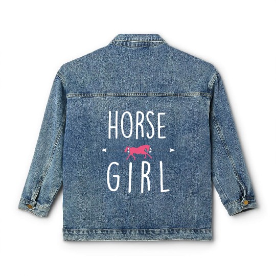 Horse Girl Horses Farm Farming Rider Gift Classic Women's Denim Jackets