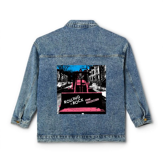 Pink Bulldozer / Rolling Rock Classic Women's Denim Jackets