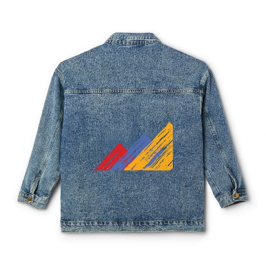 Armenian Flag Design Classic Women's Denim Jackets