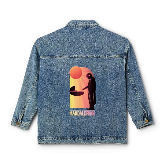 Star Wars The Mandalorian The Child Sunset Meeting Classic Women's Denim Jackets