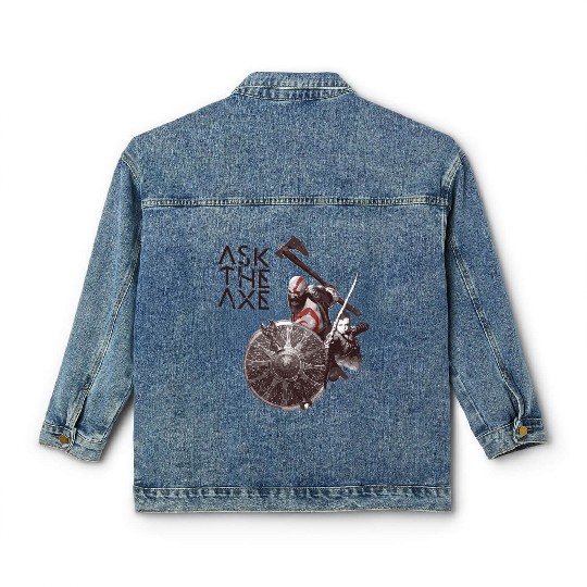 God Of War Ask The Axe Classic Women's Denim Jackets