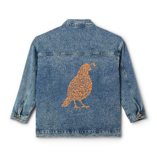 Quail farmer gift ornamental bird Classic Women's Denim Jackets