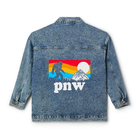PNW Pacific Northwest Bigfoot Classic Women's Denim Jackets