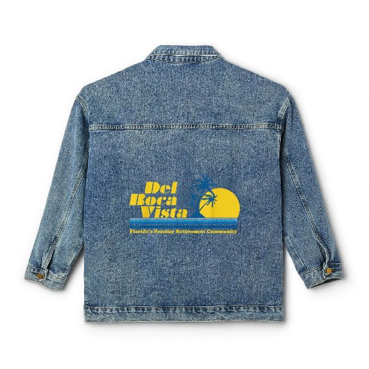 Del Boca Vista Retirement Community Funny No 2376 Classic Women's Denim Jackets