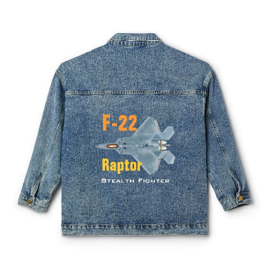F 22 Raptor stealth fighter Classic Women's Denim Jackets