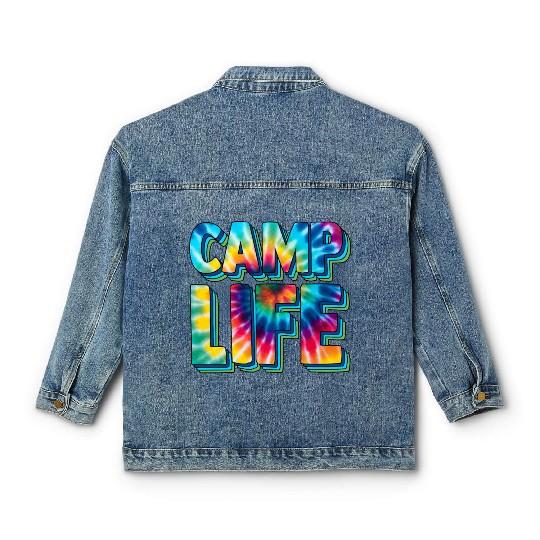 camp life,SUMMER Camp, fall camp,boy scouts,trekki Classic Women's Denim Jackets