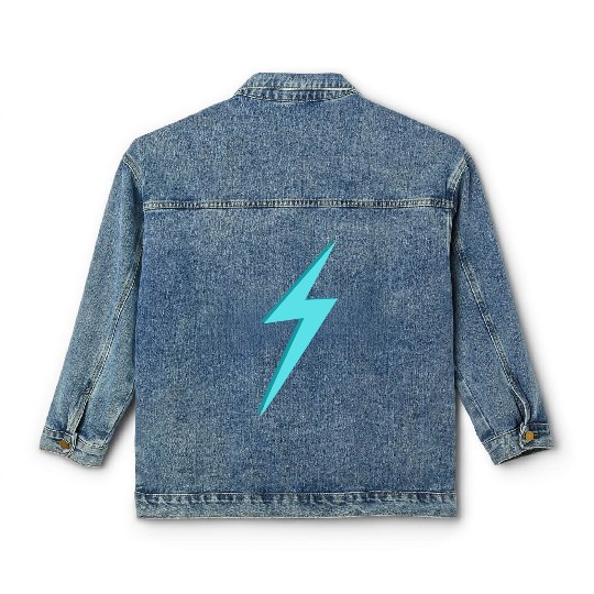 Lightning Bolt Blue Classic Women's Denim Jackets
