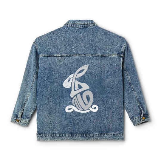 Celtic Symbols Bunny Celtic Knot Gift Idea Classic Women's Denim Jackets