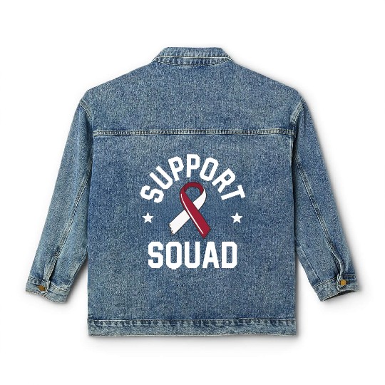 Oral Cancer Support Squad Head And Neck Cancer Classic Women's Denim Jackets