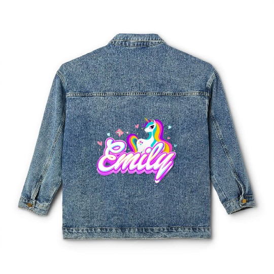 Emily Unicorn Classic Women's Denim Jackets