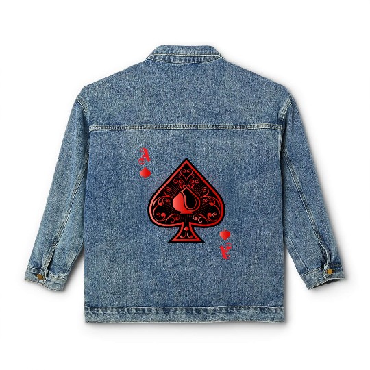 Spades Poker Ace Casino Classic Women's Denim Jackets
