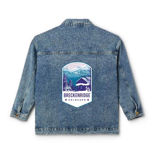 Breckenridge Colorado Ski Badge Classic Women's Denim Jackets