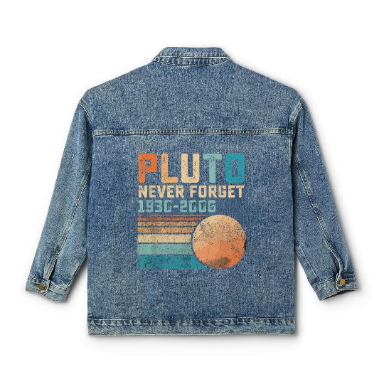 Pluto Never Forget Classic Women's Denim Jackets