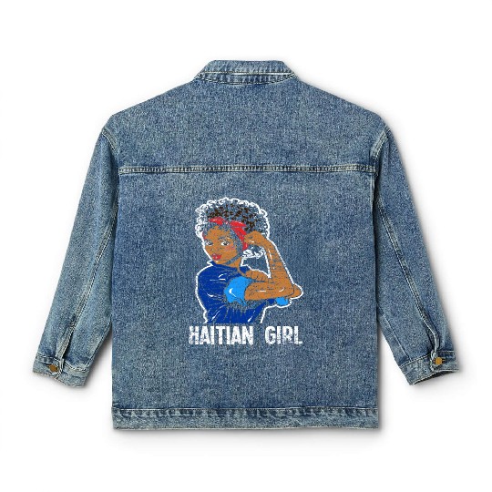 Haiti Girl Caribbean Classic Women's Denim Jackets