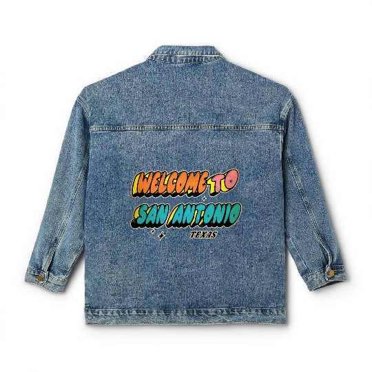 Welcome to San Antonio Texas Design Classic Women's Denim Jackets