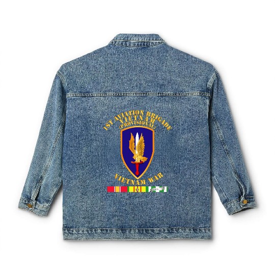 Army - 1st Aviation Brigade (Provisional) - Vietna Classic Women's Denim Jackets