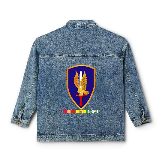 Army 1st Aviation Brigade Vietnam w SVC wo Txt Classic Women's Denim Jackets