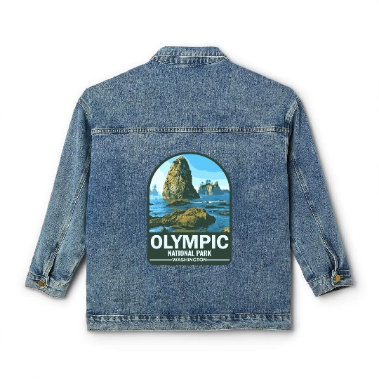 OLYMPIC national park Washington usa Classic Women's Denim Jackets