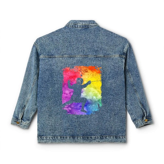 Fencing Retro Classic Women's Denim Jackets