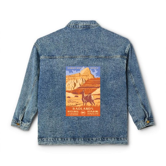 Badlands National Park WPA Classic Women's Denim Jackets