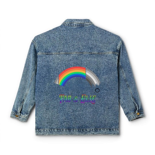 Heartstopper Rainbow LBGTQIA+ Tao and Elle Classic Women's Denim Jackets