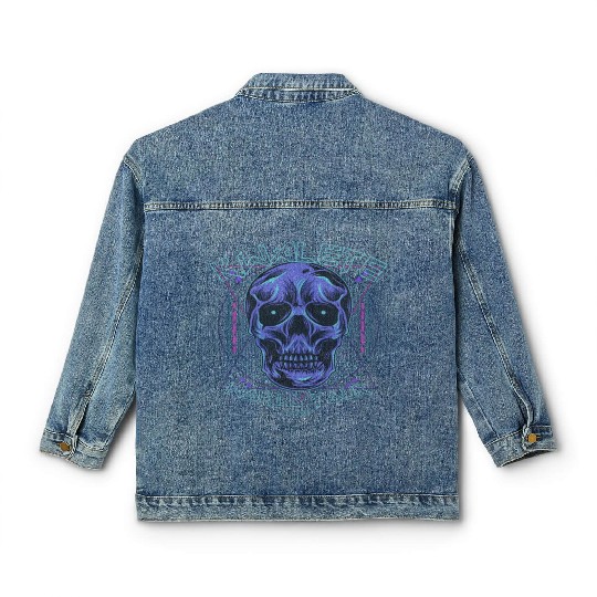 Kwalete World Tour Diamond Skull Classic Women's Denim Jackets
