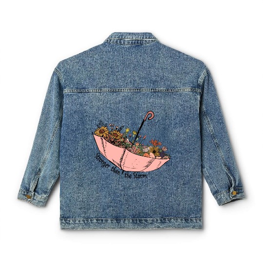 Stronger than the storm sublimation Classic Women's Denim Jackets