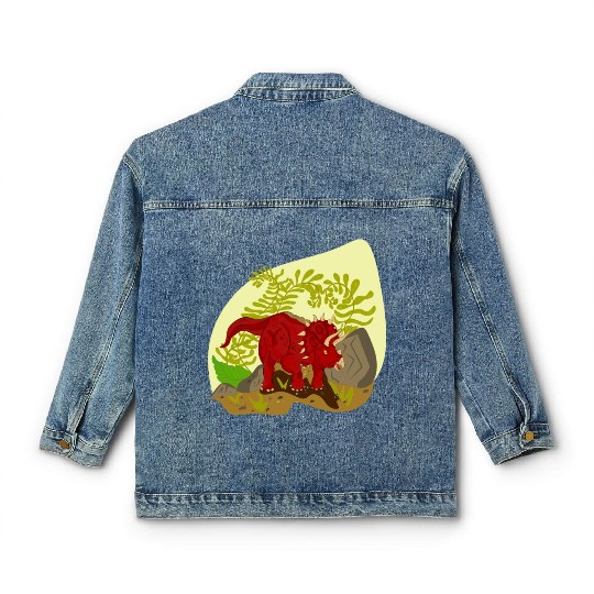 Triceratops horridus Classic Women's Denim Jackets