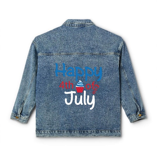 4th of July Classic Women's Denim Jackets,Happy 4th 2022 Classic Women's Denim Jackets,Freedom