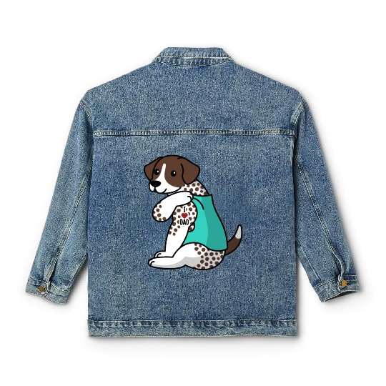 I Love Dad German Shorthaired Pointer Classic Women's Denim Jackets