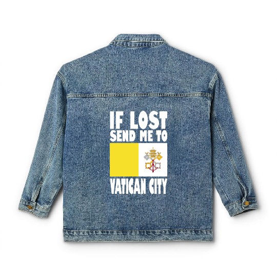 Vatican City Flag Saying Classic Women's Denim Jackets
