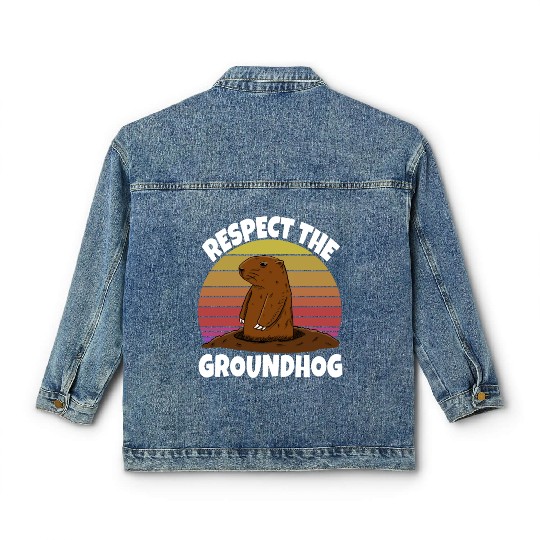 Respect The Groundhog Classic Women's Denim Jackets