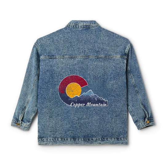 Copper Mountain Colorado Mountain Scenery Classic Women's Denim Jackets