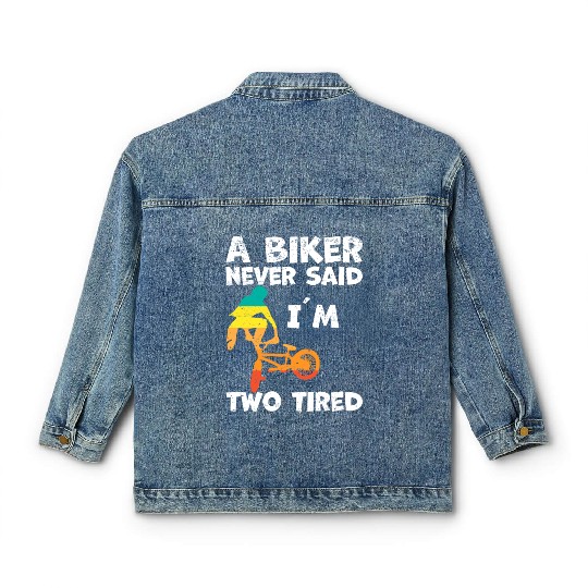 BMX Biker Racing Stunt Classic Women's Denim Jackets